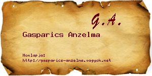 Gasparics Anzelma névjegykártya